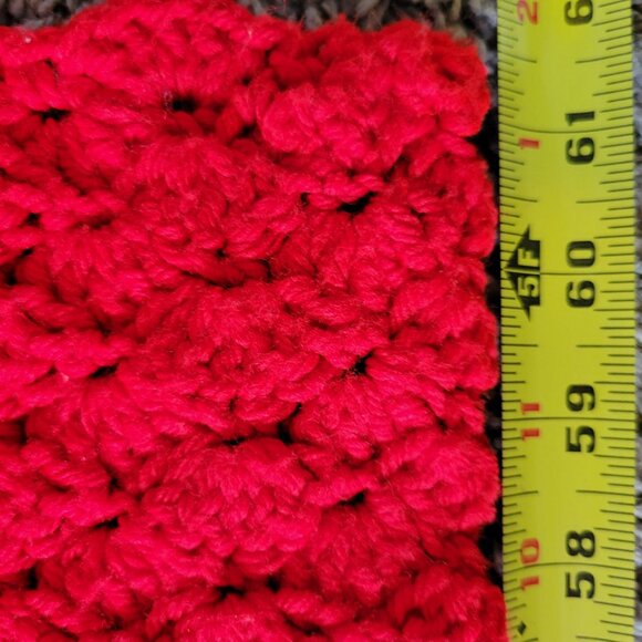 American Flag Hand Made Afghan Crochet Blanket Throw Patriotic VTG‎ USA 62"x 52" - Picture 3 of 8